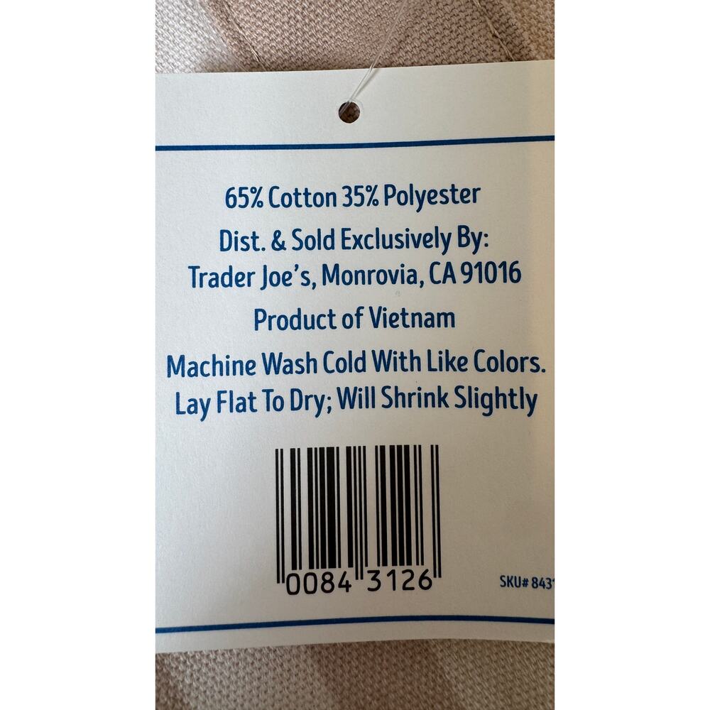Trader Joe's Mini Striped Canvas Tote Bag Set NWT - Picture 6 of 10